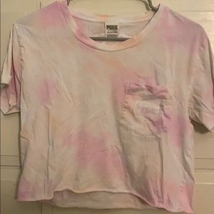 pink cropped tee